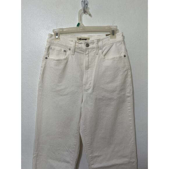 Madewell Womens Perfect Vintage Straight Leg Jeans Size 27T White Stretch NWT - Picture 2 of 6
